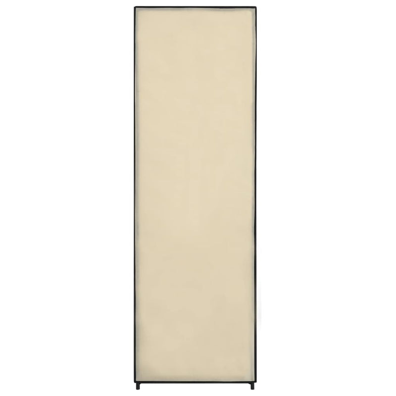 Garderobe kremhvit 87x49x159 cm stoff