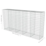 Gabion med topp- og bunnlokk galvanisert stål 300x50x150 cm