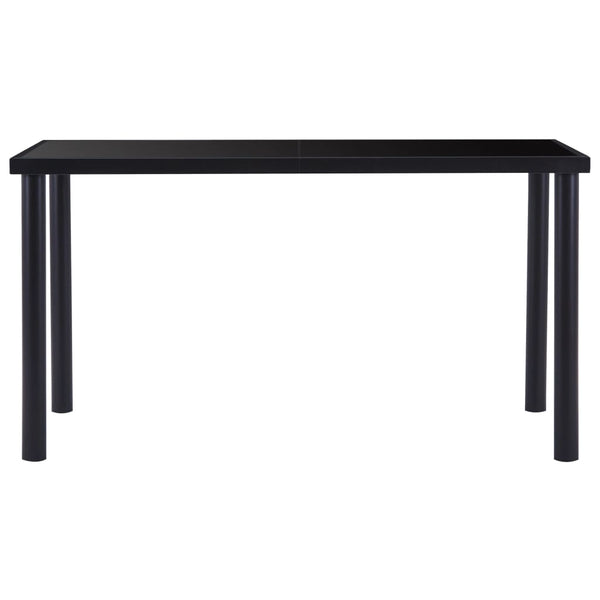 Spisebord svart 140x70x75 cm herdet glass