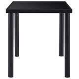 Spisebord svart 140x70x75 cm herdet glass
