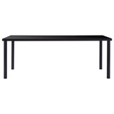 Spisebord svart 200x100x75 cm herdet glass