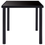 Spisebord svart 200x100x75 cm herdet glass
