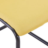 Frittbærende spisestoler 4 stk gul stoff