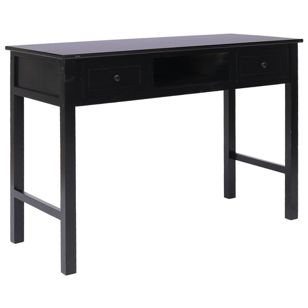 Skrivebord svart 110x45x76 cm tre