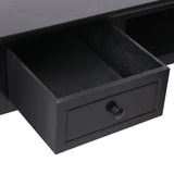 Skrivebord svart 110x45x76 cm tre