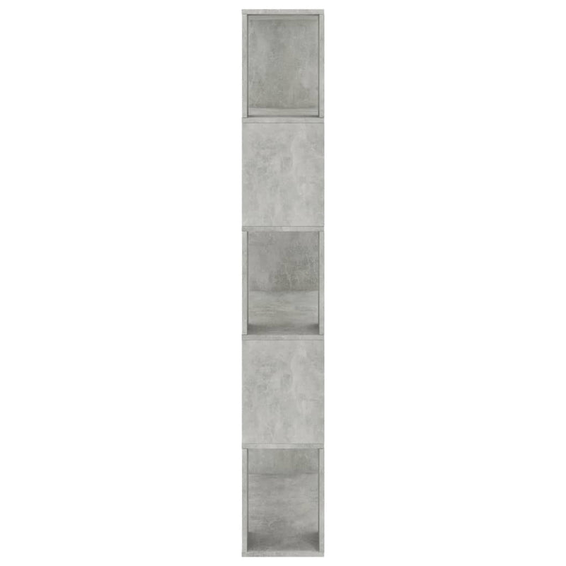 Bokhylle/Romdeler betong grå 80x24x159 cm sponplate