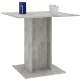 Spisebord sementgrå 80x80x75 cm sponplate