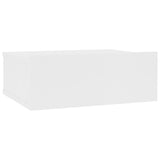 Flytende nattbord hvit 40x30x15 cm sponplate