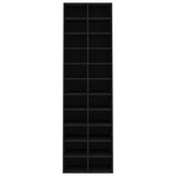 Skoskap svart 54x34x183 cm sponplate