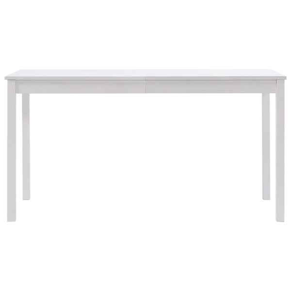 Spisebord hvit 140x70x73 cm furu