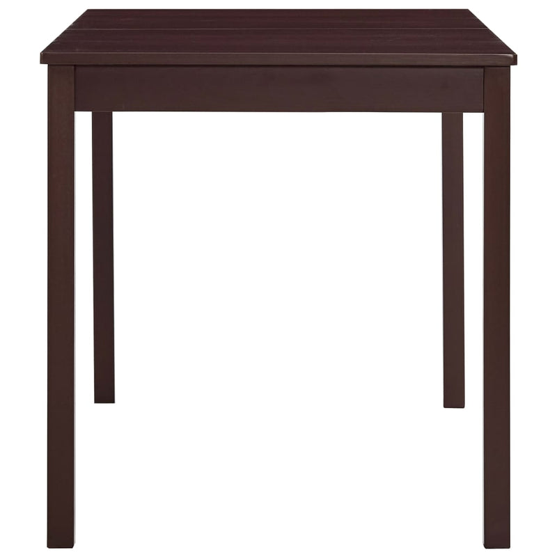 Spisebord mørkebrun 140x70x73 cm furu