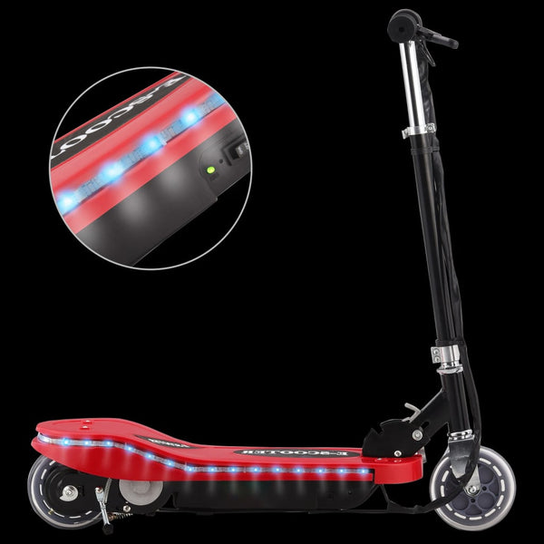 Elektrisk sparkesykkel med LED 120 W rød