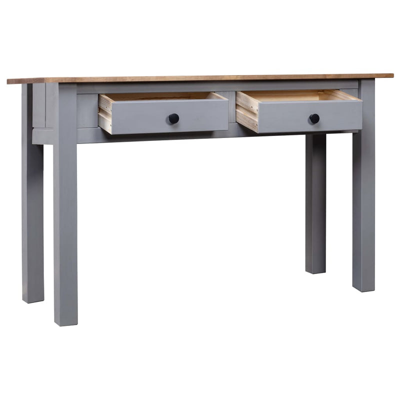 Konsollbord grå 110x40x72 cm heltre furu Panama Range