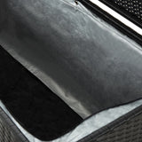 Utendørs oppbevaringsboks polyrotting 200x50x60 cm svart
