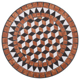 Mosaikkbistrobord brun 60 cm keramikk