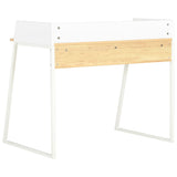Skrivebord hvit og eik 90x60x88 cm
