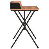 Skrivebord svart og brun 80x50x84 cm