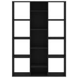 Bokhylle/Romdeler svart 100x24x140 cm sponplate