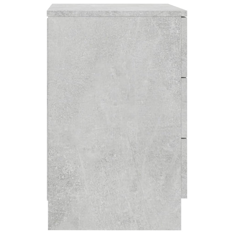 Nattbord betonggrå 38x35x56 cm sponplate