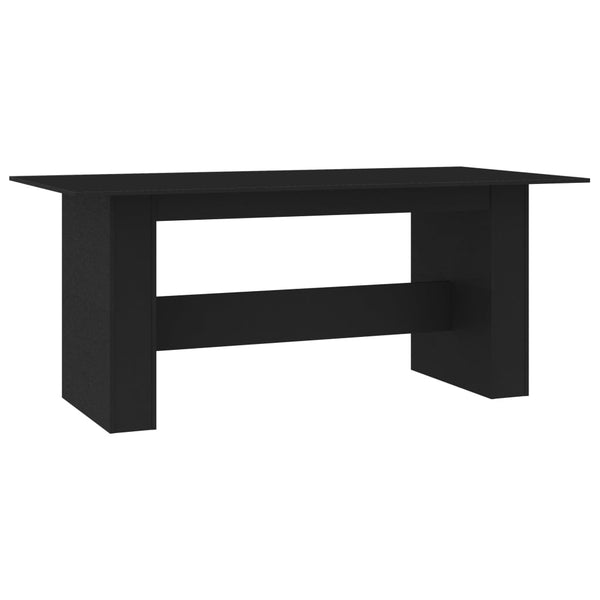 Spisebord svart 180x90x76 cm sponplate