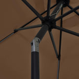 Parasoll med LED-lys og aluminiumsstang 300 cm gråbrun
