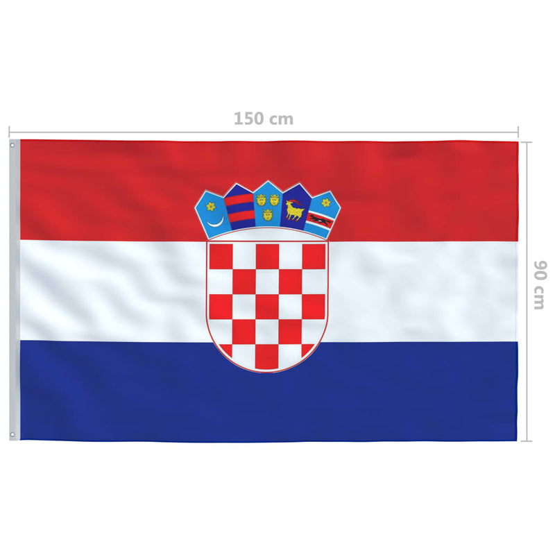 Kroatisk flagg 90x150 cm