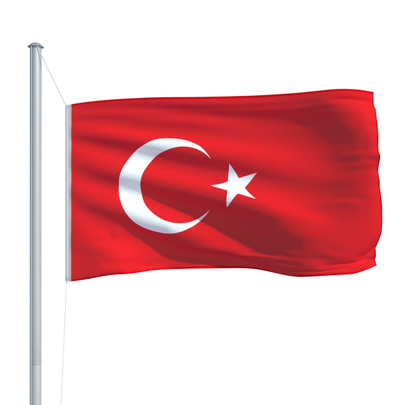 Tyrkisk flagg 90x150 cm