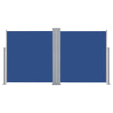 Uttrekkbar sidemarkise 100x600 cm blå
