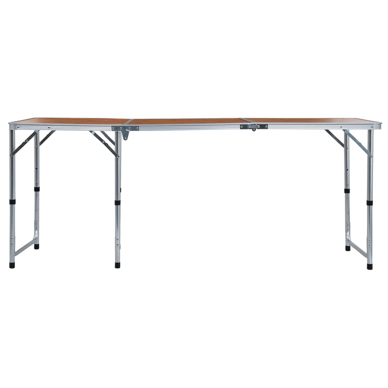 Sammenleggbart campingbord aluminium 180x60 cm