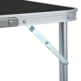 Sammenleggbart campingbord grå aluminium 180x60 cm