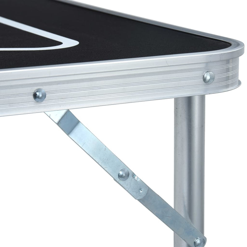 Foldbart ølpongbord 240 cm svart
