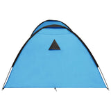Campingtelt igloformet 650x240x190 cm for 8 personer blå