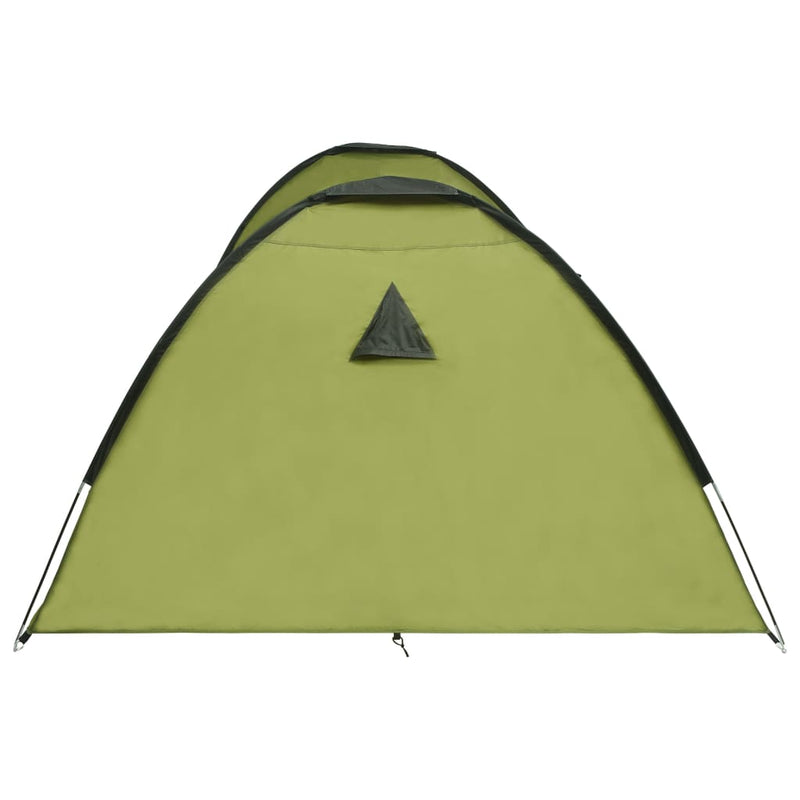 Campingtelt igloformet 650x240x190 cm for 8 personer grønn