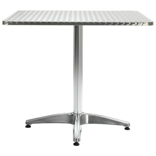 Hagebord sølv 80x80x70 cm aluminium