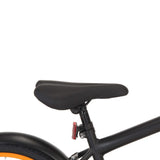 Barnesykkel med bagasjebrett foran 20 tommer svart og oransje