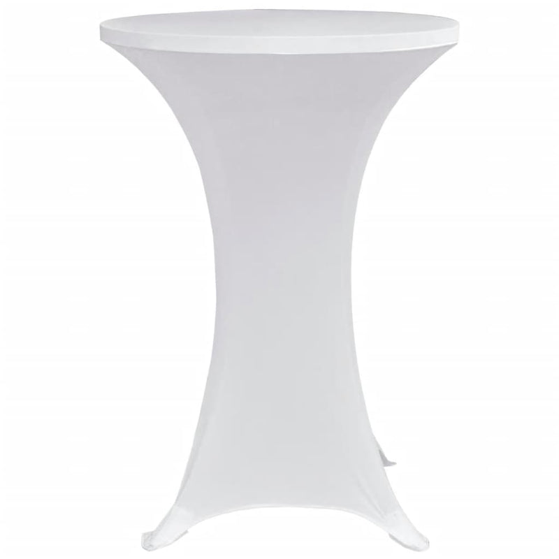 Stående bordduk Ø60 cm hvit strekk 4 stk
