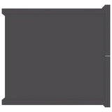 Nattbord 2 stk grå 40x30x30 cm sponplate