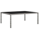 Utendørs spisebord grå 200x150x74 cm polyrotting