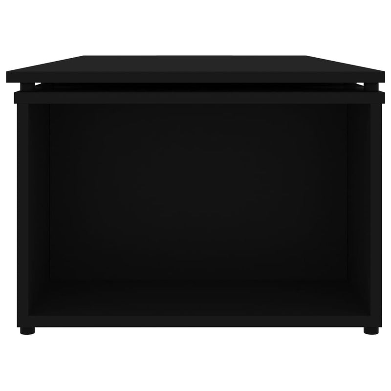 Salongbord svart 150x50x35 cm sponplate