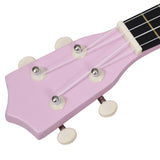 Sopran-ukulele sett med veske for barn rosa 21"