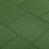 Fallunderlag 12 stk gummi 50x50x3 cm grønn
