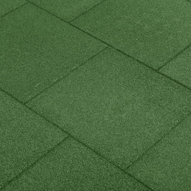 Fallunderlag 12 stk gummi 50x50x3 cm grønn
