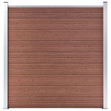Gjerdesett WPC 8 firkantet + 1 slisset 1484x186 cm brun