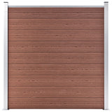 Gjerdesett WPC 9 firkantet + 1 slisset 1657x186 cm brun