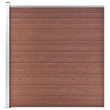 Gjerdesett WPC 10 firkantet + 1 slisset 1830x186 cm brun