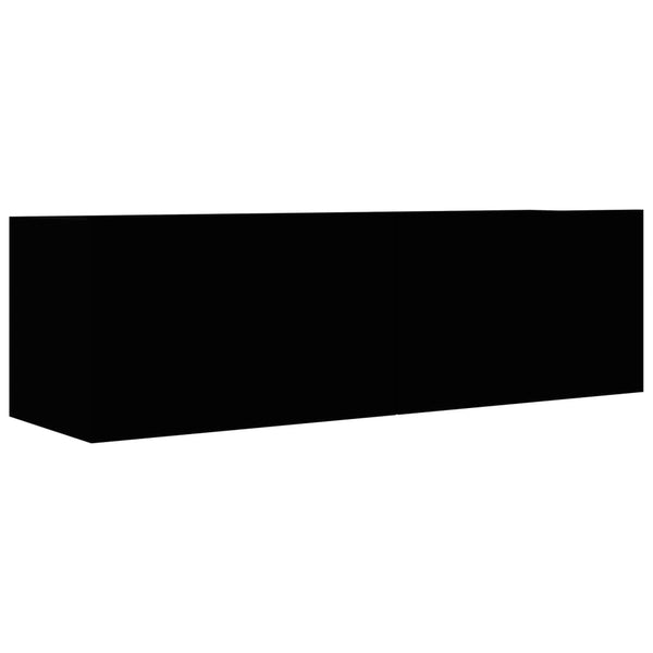 TV-benk svart 100x30x30 cm sponplate