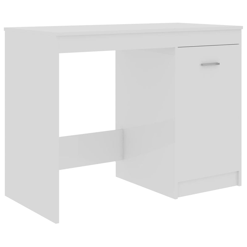 Skrivebord høyglans hvit 100x50x76 cm sponplate