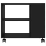 Sidebord svart 70x35x55 cm konstruert tre
