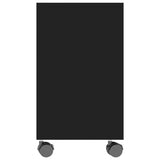 Sidebord svart 70x35x55 cm konstruert tre