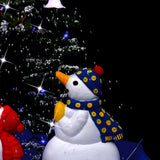Kunstig juletre med snø og paraplyfot blå 75 cm PVC